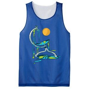 There Is No Planet B Funny Gift Melting Globus Cool Gift Mesh Reversible Basketball Jersey Tank