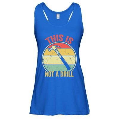 This Is Not A Drill Retro Vintage Funny Carpenter Tool Diy Great Gift Ladies Essential Flowy Tank