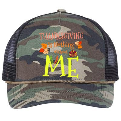 Thanksgiving Is Nothing Without Me Retro Rope Trucker Hat Cap