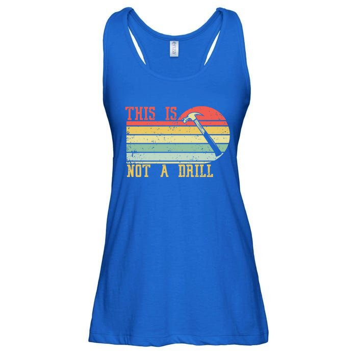 This Is Not A Drill Retro Vintage Funny Carpenter Tool Diy Gift Ladies Essential Flowy Tank