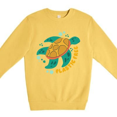 There Is No Planet B Gift Turtle Gift Save The Ocean Gift Premium Crewneck Sweatshirt