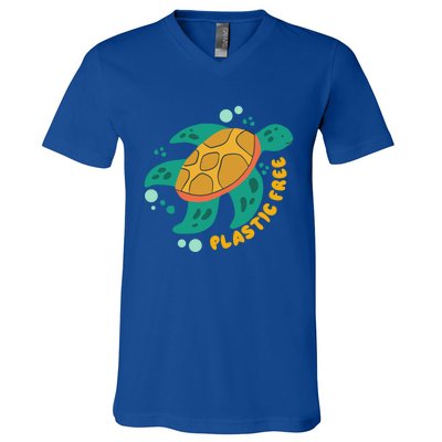 There Is No Planet B Gift Turtle Gift Save The Ocean Gift V-Neck T-Shirt