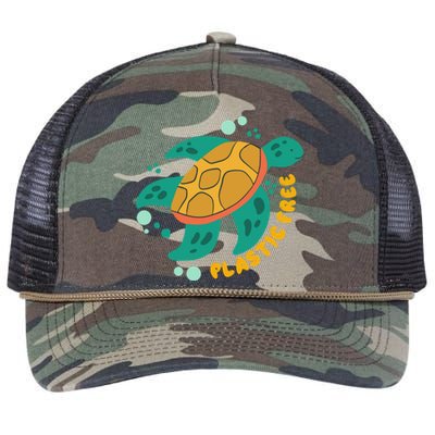 There Is No Planet B Gift Turtle Gift Save The Ocean Gift Retro Rope Trucker Hat Cap