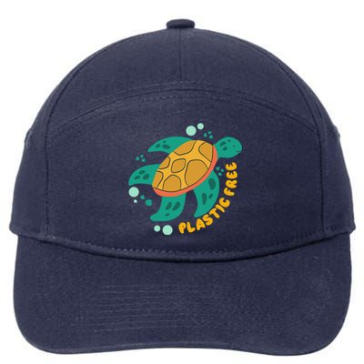 There Is No Planet B Gift Turtle Gift Save The Ocean Gift 7-Panel Snapback Hat