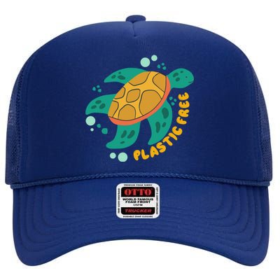 There Is No Planet B Gift Turtle Gift Save The Ocean Gift High Crown Mesh Back Trucker Hat