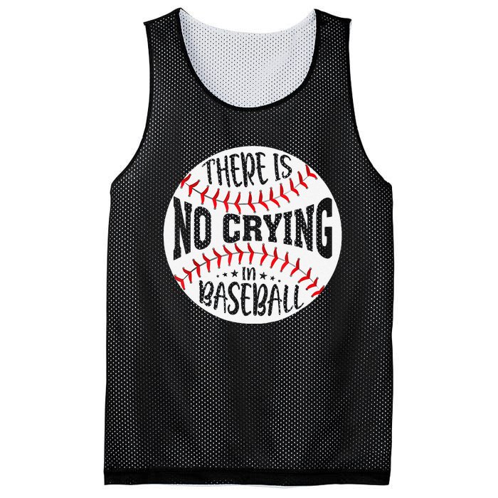 There Is No Crying In Baseball Sports Funny Baseball Mesh Reversible Basketball Jersey Tank