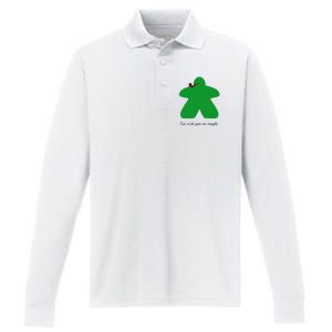 This Is Not a Meeple Performance Long Sleeve Polo