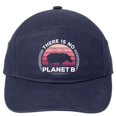 There Is No Planet B Save The Rhino Celebrate Earth Day 7-Panel Snapback Hat