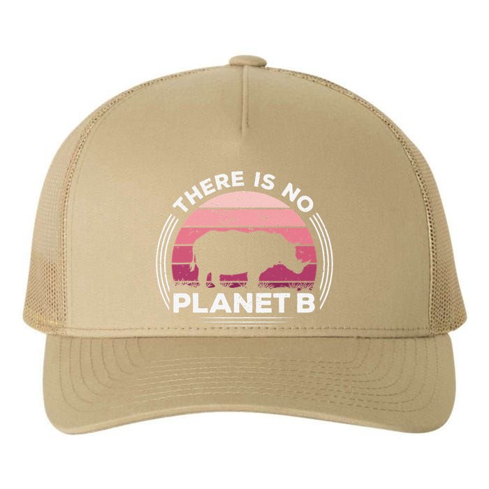 There Is No Planet B Save The Rhino Celebrate Earth Day Yupoong Adult 5-Panel Trucker Hat