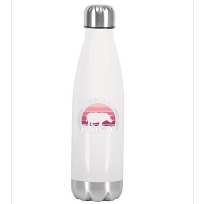 There Is No Planet B Save The Rhino Celebrate Earth Day Stainless Steel Insulated Water Bottle