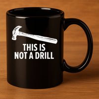 This Is Not A Drill Gift Funny Carpenter Gift 11oz C Handle Ceramic Mug