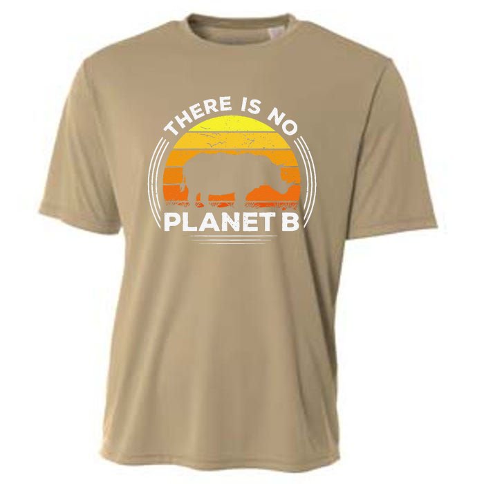 There Is No Planet B Save The Rhino Earth Day Cooling Performance Crew T-Shirt