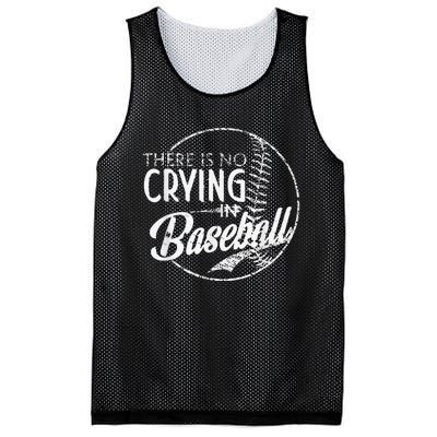 There Is No Crying In Baseball Sports Funny Baseball Mesh Reversible Basketball Jersey Tank