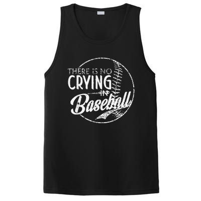 There Is No Crying In Baseball Sports Funny Baseball PosiCharge Competitor Tank