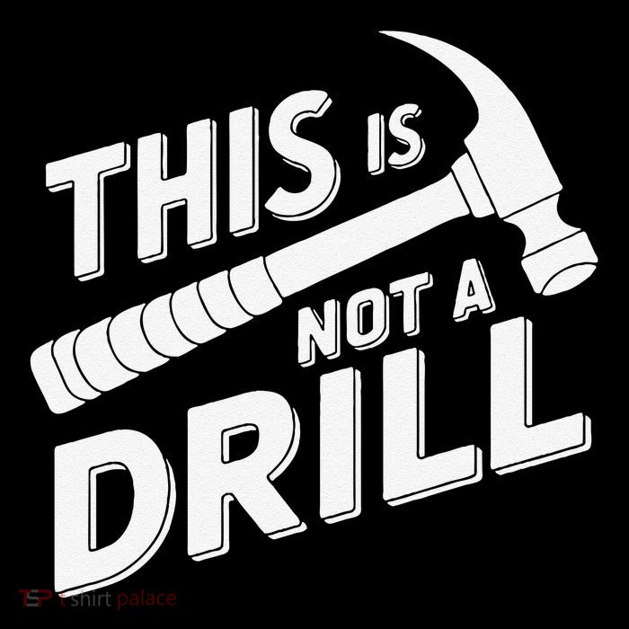 This Is Not A Drill Tools Hammer Builder Woodworking Full-Length Apron With Pockets