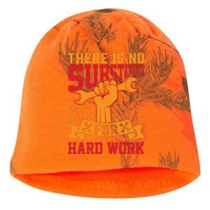 There Is No Surstitute For Hard Work Labor Day Gift Kati - Camo Knit Beanie