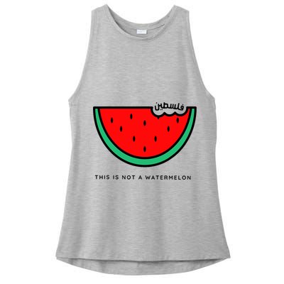 This Is Not A Watermelon Palestine Collection Ladies PosiCharge Tri-Blend Wicking Tank