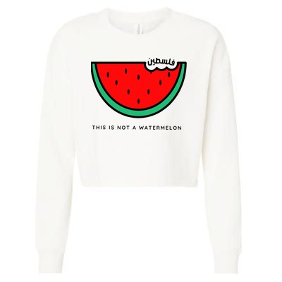 This Is Not A Watermelon Palestine Collection Cropped Pullover Crew