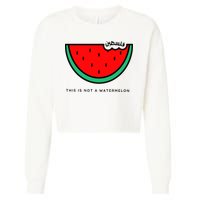 This Is Not A Watermelon Palestine Collection Cropped Pullover Crew