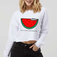 This Is Not A Watermelon Palestine Collection Cropped Pullover Crew