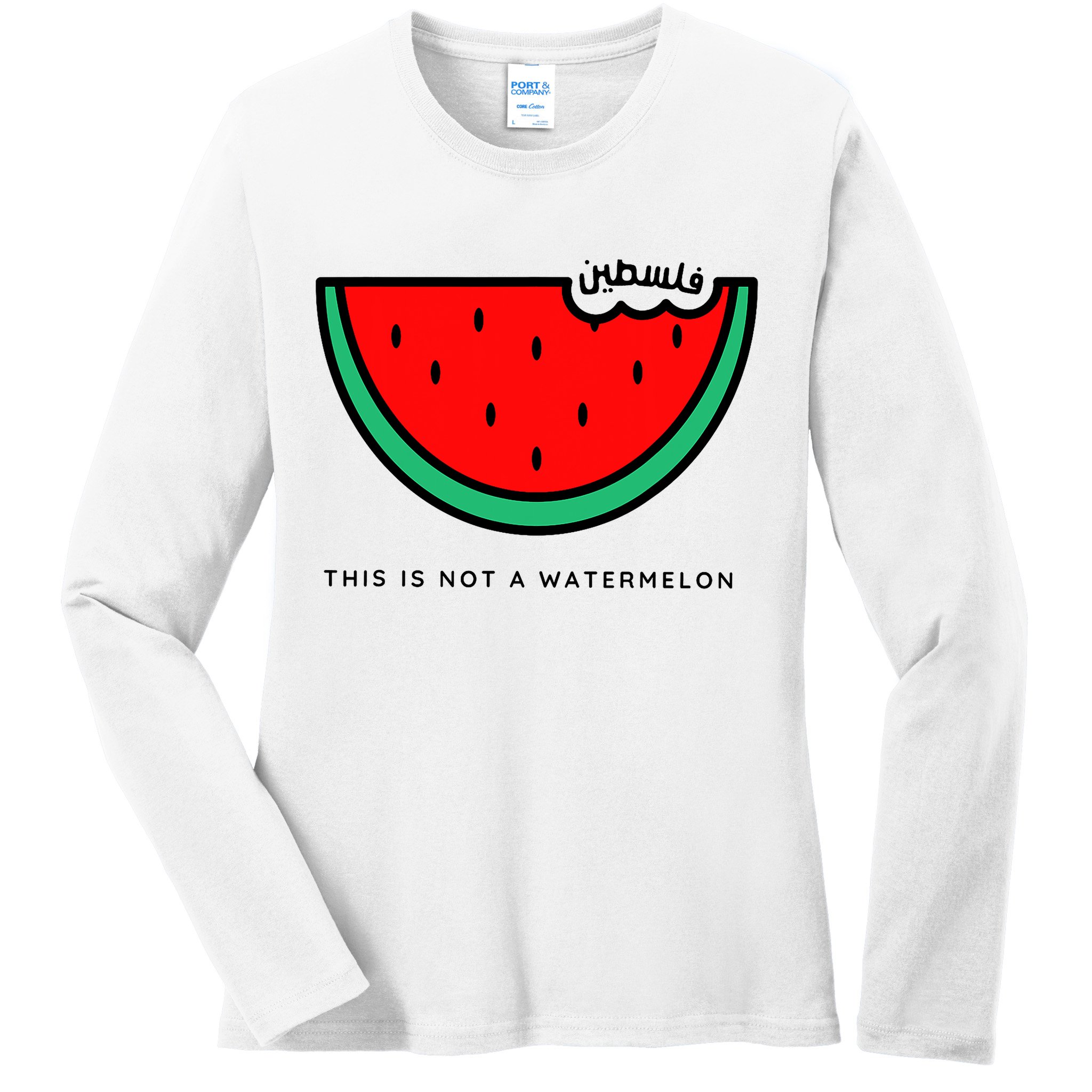 This Is Not A Watermelon Palestine Collection Ladies Long Sleeve Shirt