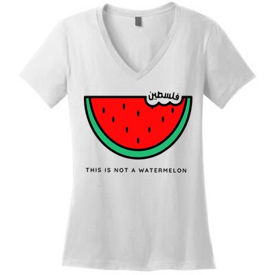 This Is Not A Watermelon Palestine Collection Women's V-Neck T-Shirt