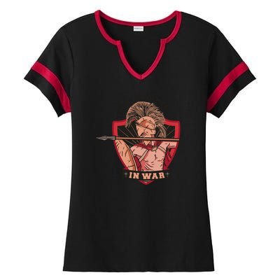 There Is No Mercy In War Ladies Halftime Notch Neck Tee