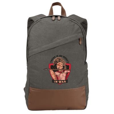 There Is No Mercy In War Cotton Canvas Backpack