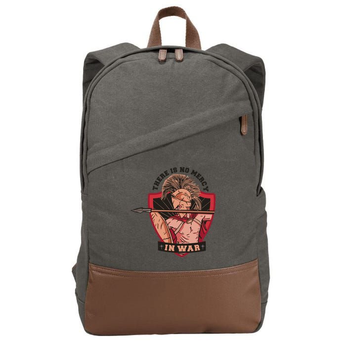 There Is No Mercy In War Cotton Canvas Backpack