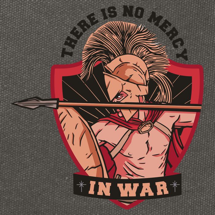There Is No Mercy In War Cotton Canvas Backpack