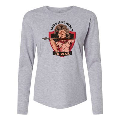 There Is No Mercy In War Womens Cotton Relaxed Long Sleeve T-Shirt