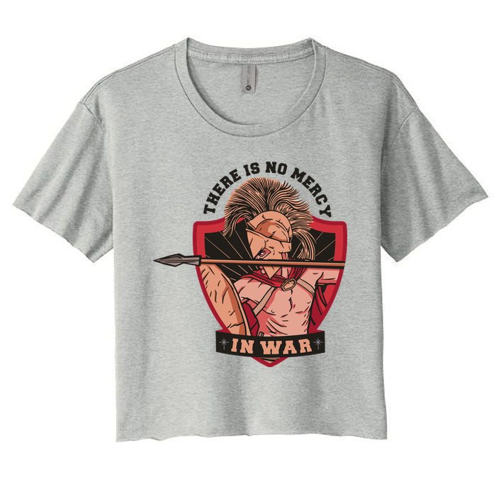 There Is No Mercy In War Women's Crop Top Tee