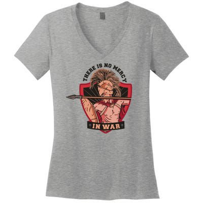 There Is No Mercy In War Women's V-Neck T-Shirt