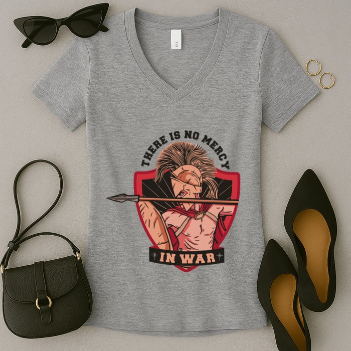 There Is No Mercy In War Women's V-Neck T-Shirt