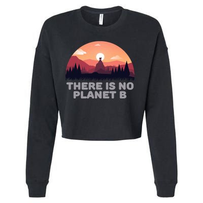 There Is No Planet B Save The Environt Save Earth Gift Cropped Pullover Crew