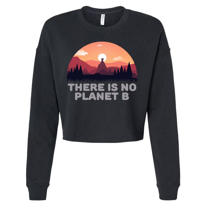 There Is No Planet B Save The Environt Save Earth Gift Cropped Pullover Crew