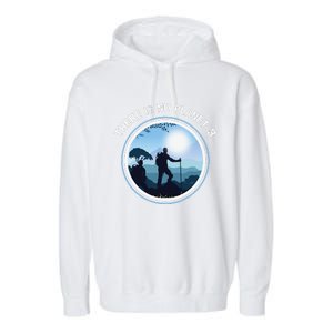 There Is No Planet B Climate Change Nature Lover Hiking Garment-Dyed Fleece Hoodie