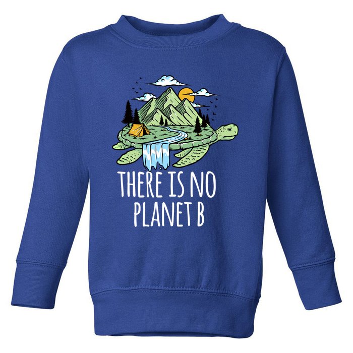 There Is No Planet B Nature Turtle Help Save Our Planet Gift Toddler Sweatshirt