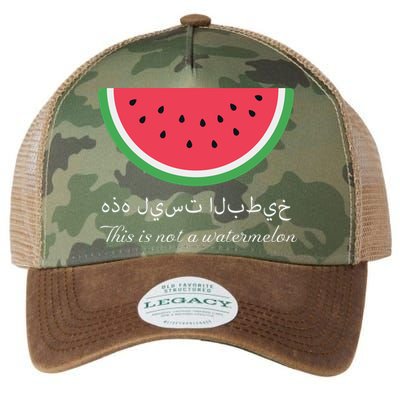 This Is Not A Watermelon Palestine Flag Legacy Tie Dye Trucker Hat