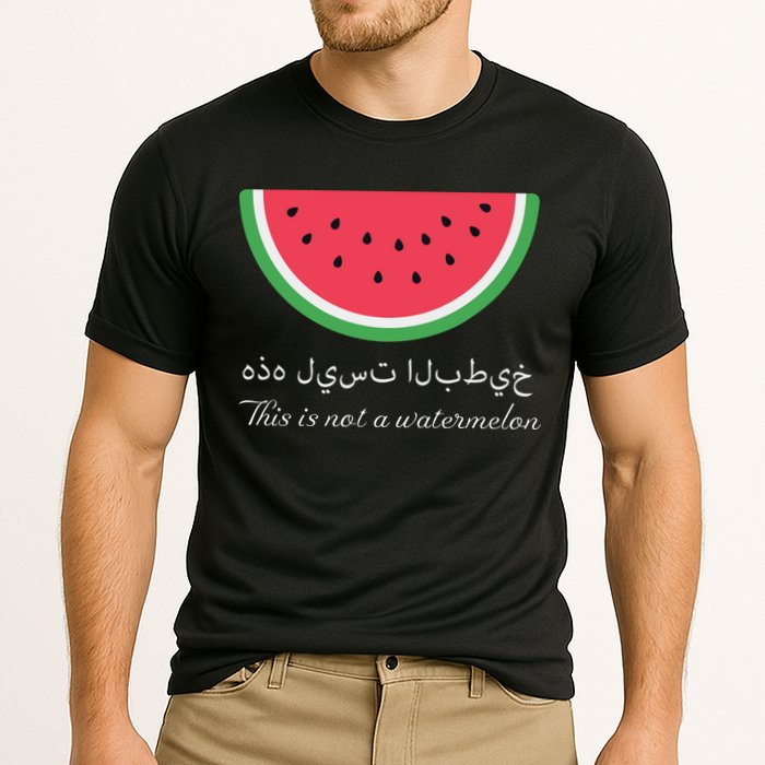 This Is Not A Watermelon Palestine Flag Cooling Performance Crew T-Shirt