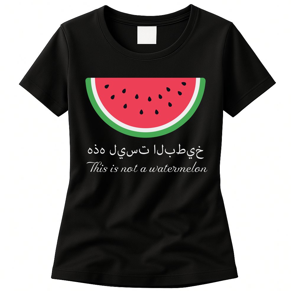 This Is Not A Watermelon Palestine Flag Womens T-Shirt
