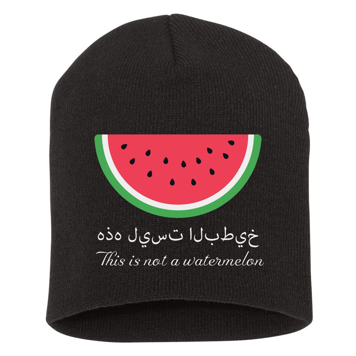 This Is Not A Watermelon Palestine Flag Short Acrylic Beanie