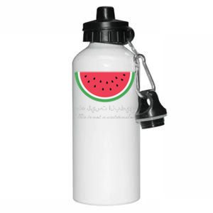 This Is Not A Watermelon Palestine Flag Aluminum Water Bottle 