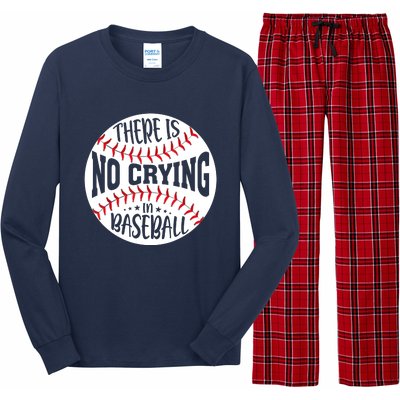 There Is No Crying In Baseball Long Sleeve Pajama Set