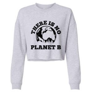 There Is No Planet B Saying Protection Climate Camping Cool Gift Cropped Pullover Crew