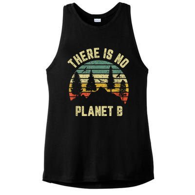 There Is No Planet B Cool Gift Earth Day Science Retro Gift Ladies PosiCharge Tri-Blend Wicking Tank