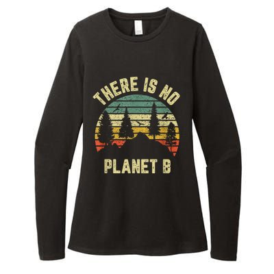 There Is No Planet B Cool Gift Earth Day Science Retro Gift Womens CVC Long Sleeve Shirt