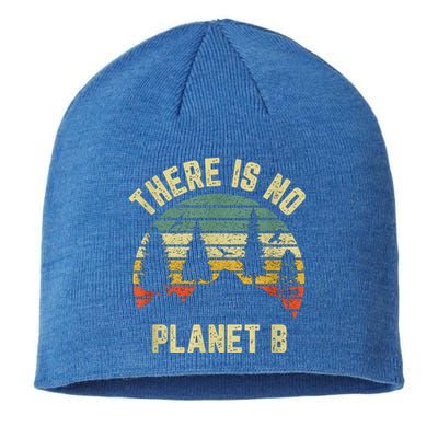 There Is No Planet B Cool Gift Earth Day Science Retro Gift Sustainable Beanie