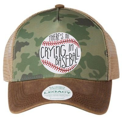 There Is No Crying In Baseball Funny Sports Ball Game Legacy Tie Dye Trucker Hat