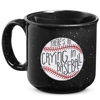 There Is No Crying In Baseball Funny Sports Ball Game 15oz Campfire Ceramic Mug